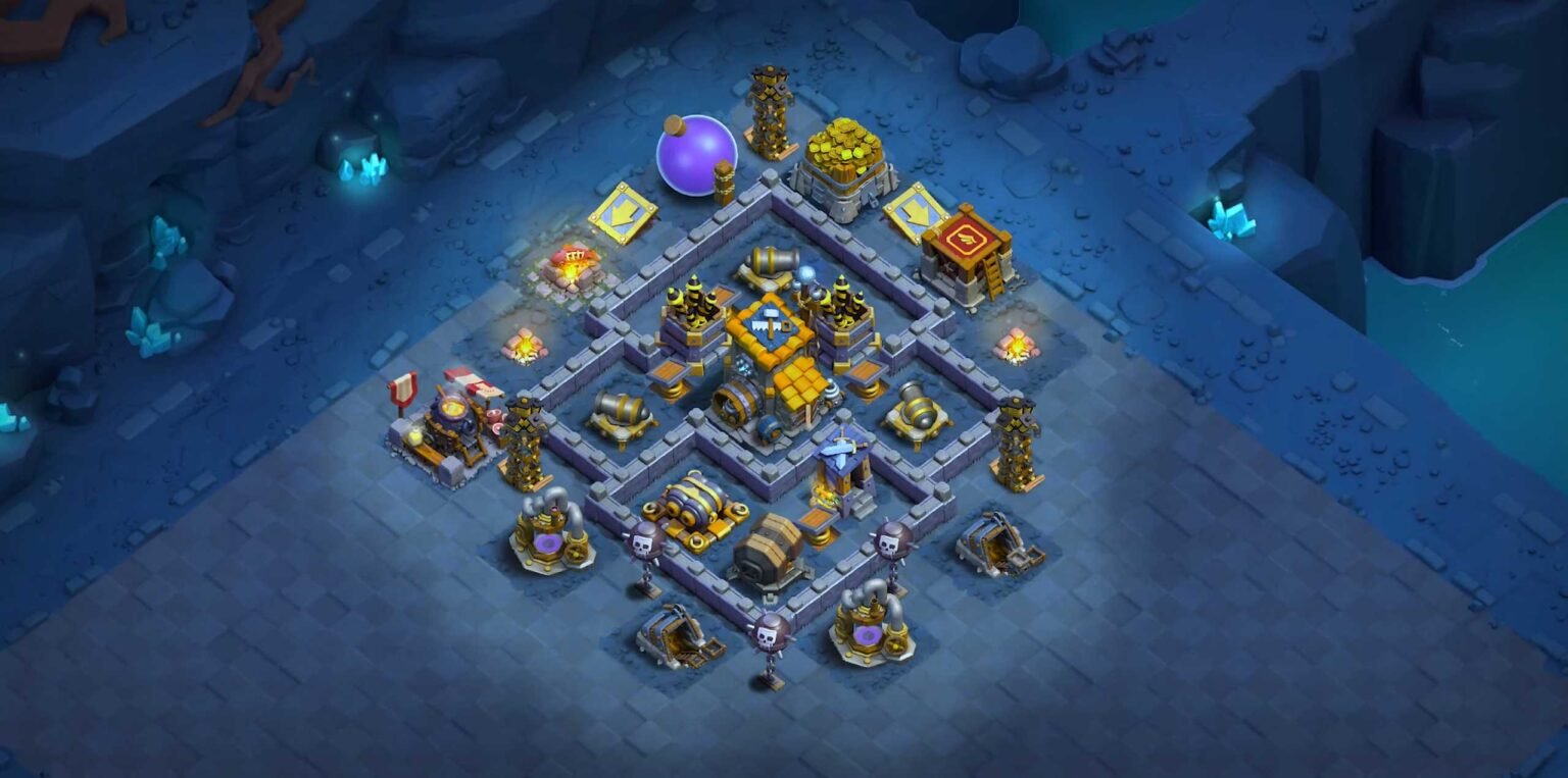 Ultimate Builder Hall 8 Base Design (2-Stage) for CoC