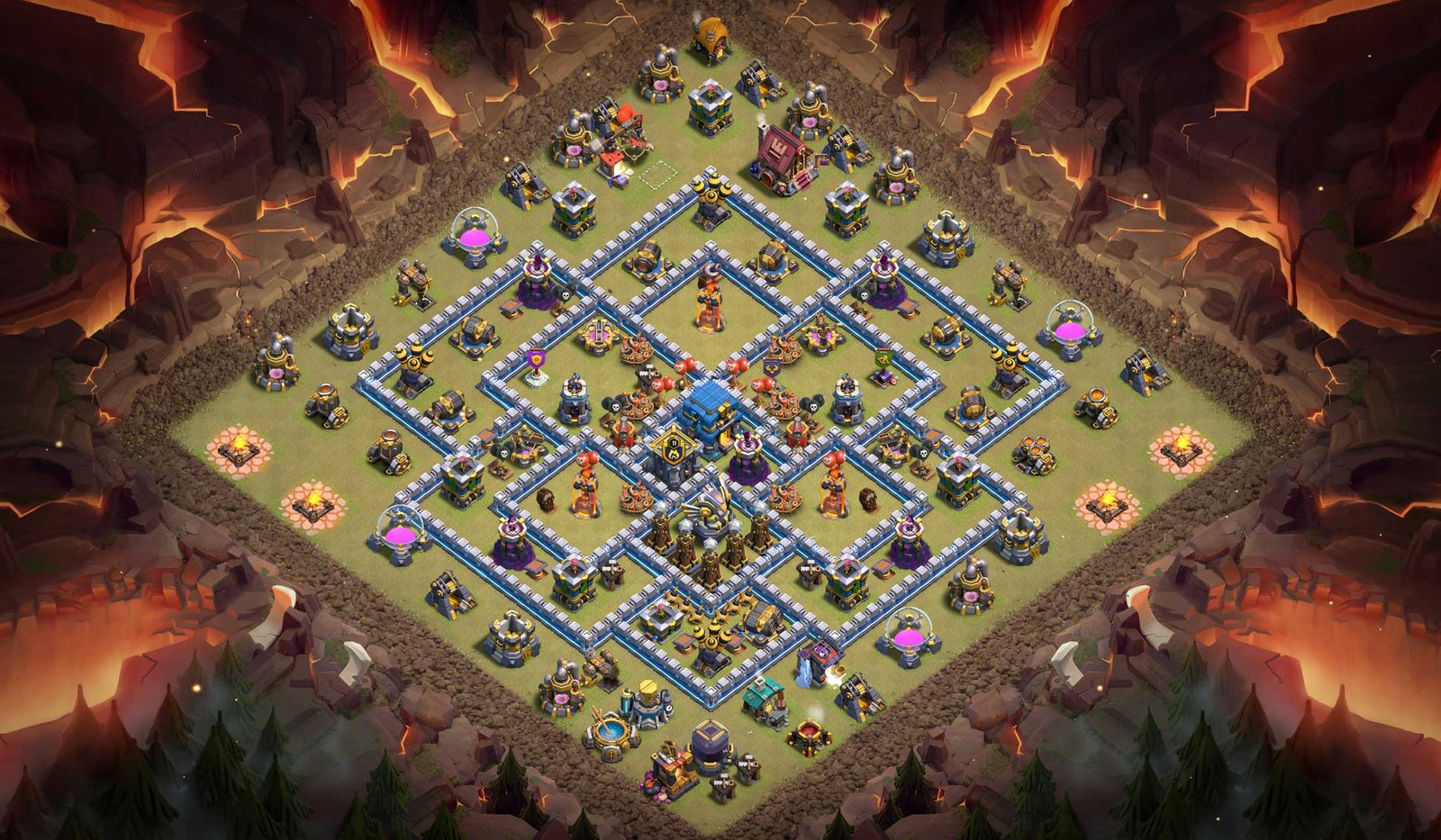 Town Hall 12 war base