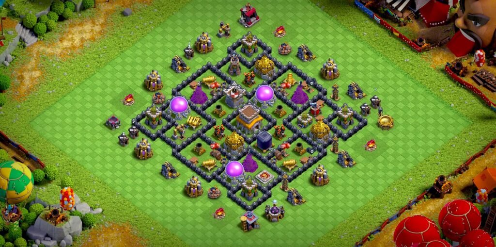 Symmetrical TH8 base