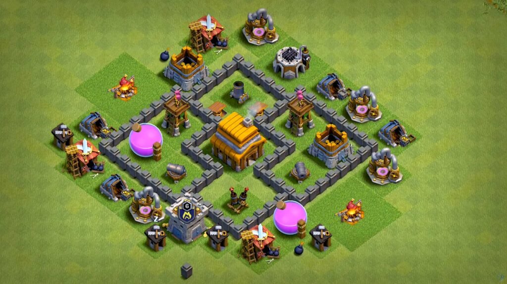 The Ultimate TH4 Base In Clash Of Clans 2025